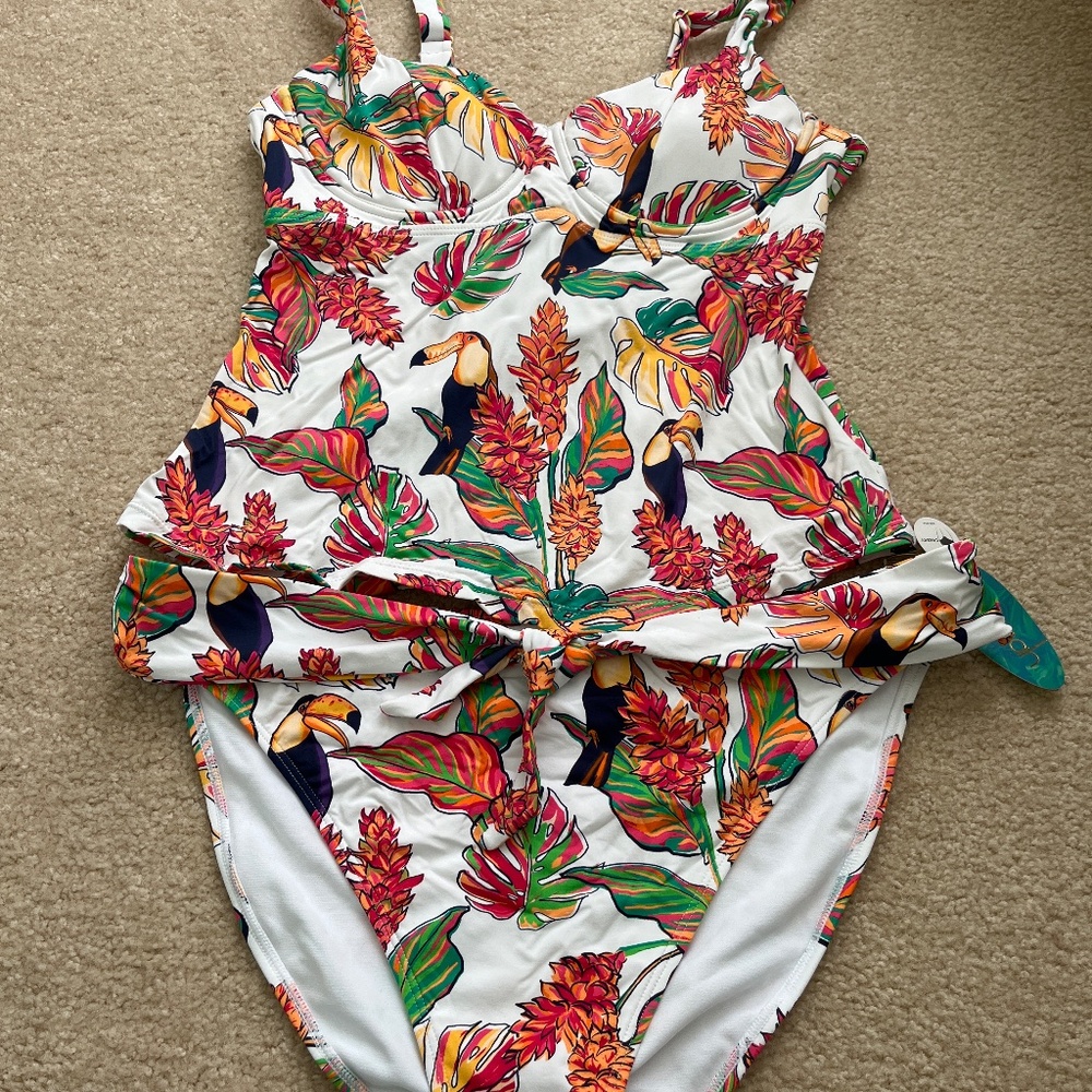 Mynah two piece tankini swim suit